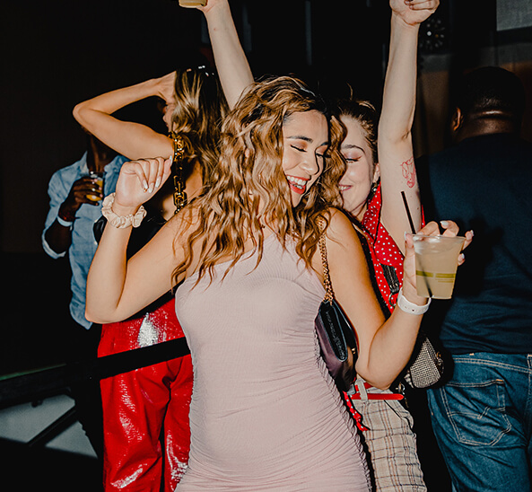 girls celebrating