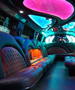 colorful limo interior